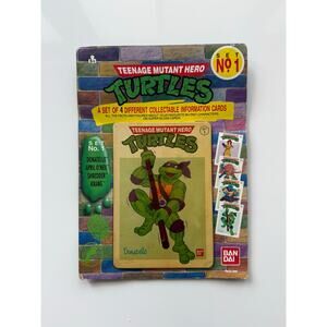 Vintage 1990 Teenage Mutant Hero Turtles Collectable Information Cards Set No. 1